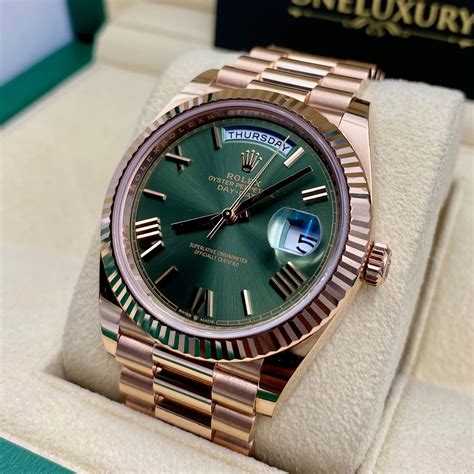 rolex d date green|rolex day date 40 228235.